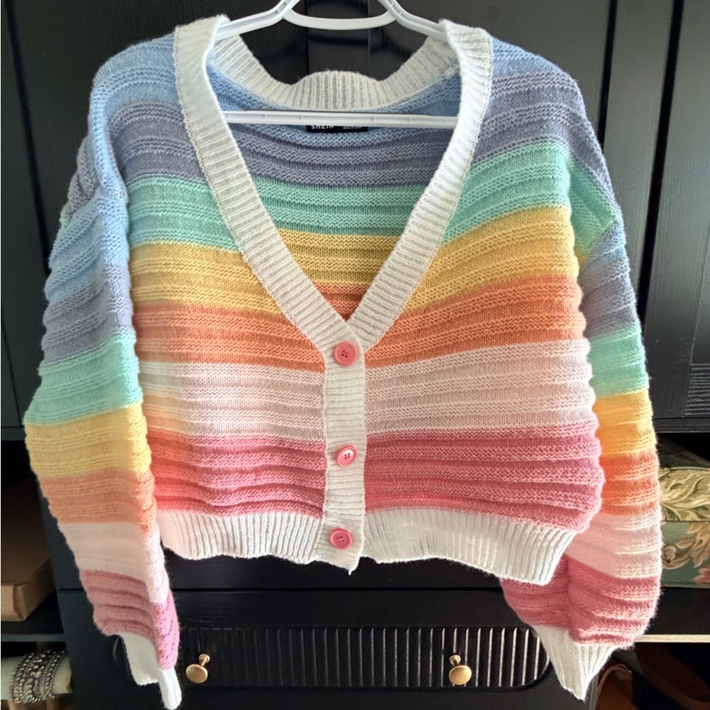 SHEIN Multicolor Striped Cardigan